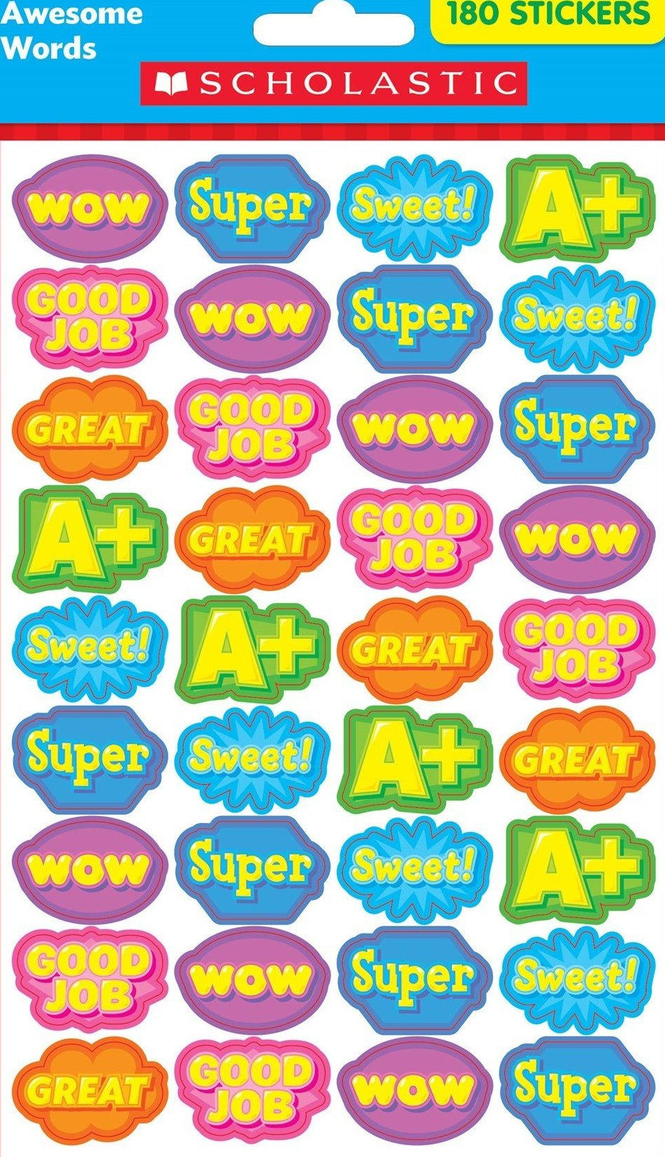 Scholastic Stickers - Awsome Words Stickers - Spectrawide Bookstore