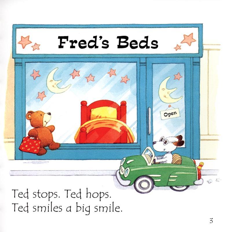 Usborne Phonics Readers - Ted in a red bed - Spectrawide Bookstore