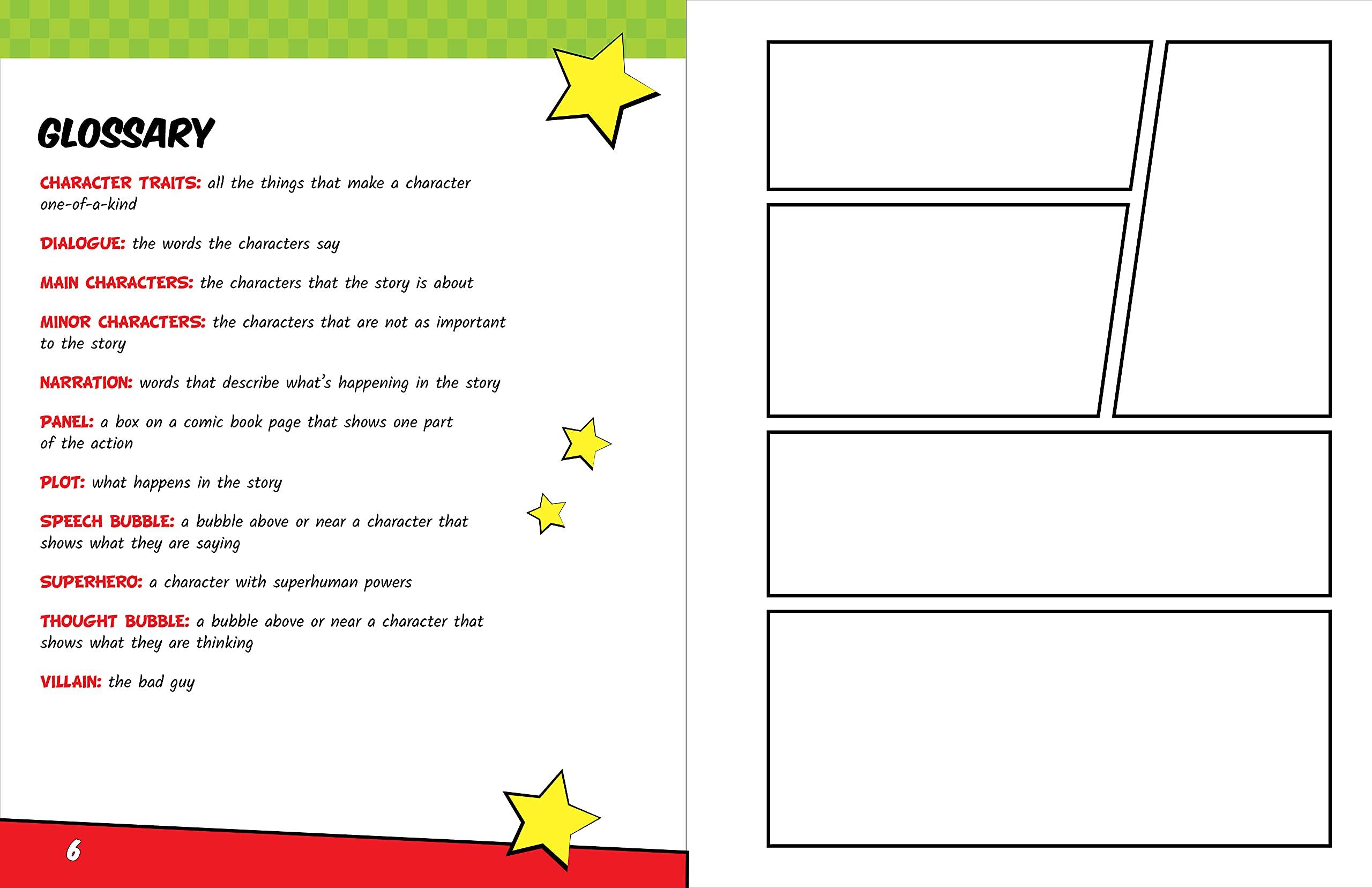 Draw Your Own Comic Book - Action-Ready Comic Pages, Kid-Friendly Instructions, and Colorful Stickers to Bring Your Amazing Story to Life! - Spectrawide Bookstore
