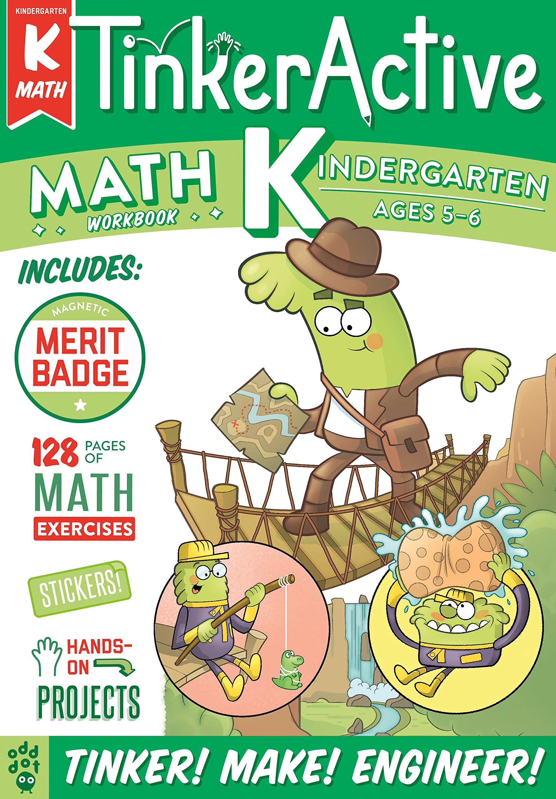 TinkerActive Math Workbook - Kindergarten Ages 5-6 - Spectrawide Bookstore