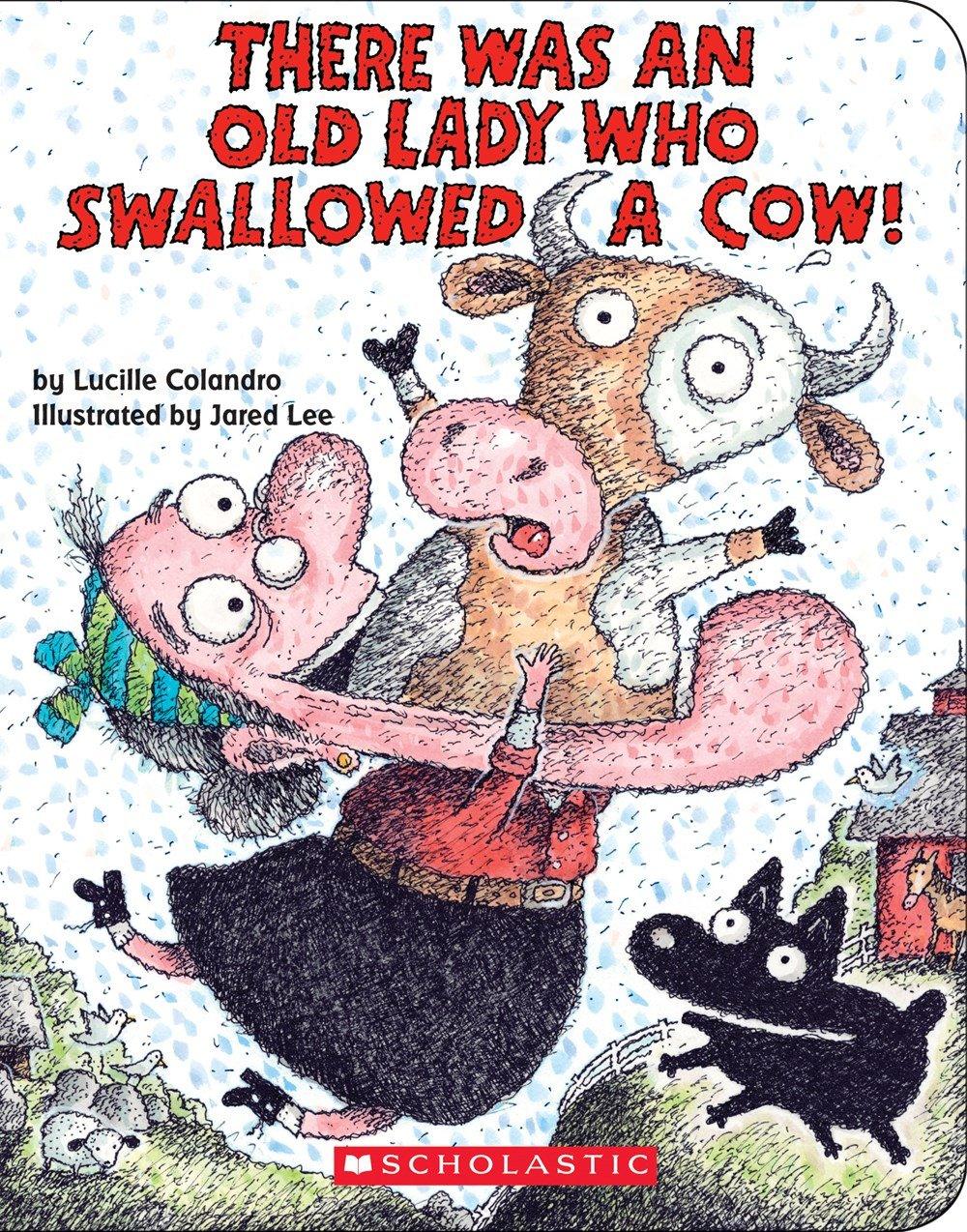 There Was an Old Lady Who Swallowed a Cow! (A Board Book) - Spectrawide Bookstore