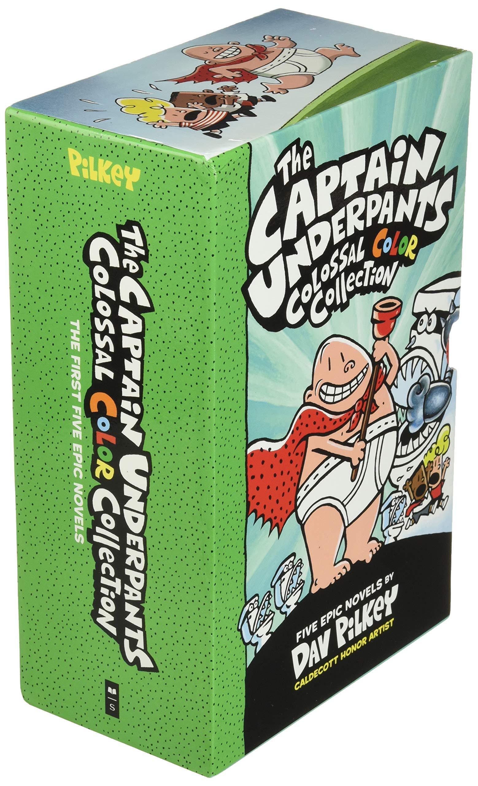 Captain Underpants Colossal COLOR Collection #1-5 (5 Hardback Books Box set) - Spectrawide Bookstore