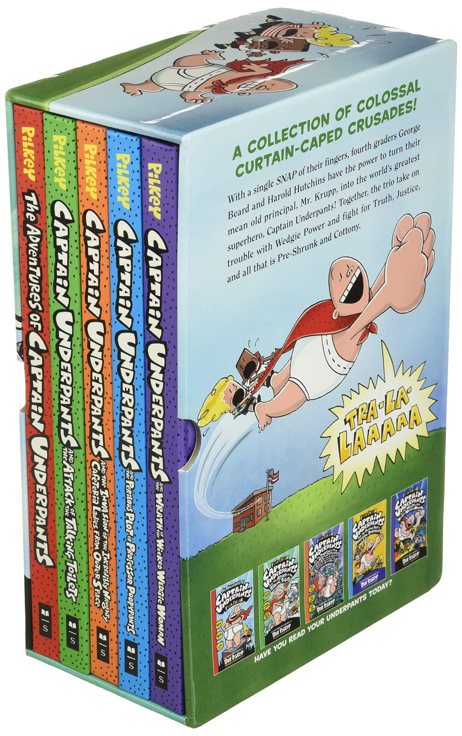 Captain Underpants Colossal COLOR Collection #1-5 (5 Hardback Books Box set) - Spectrawide Bookstore