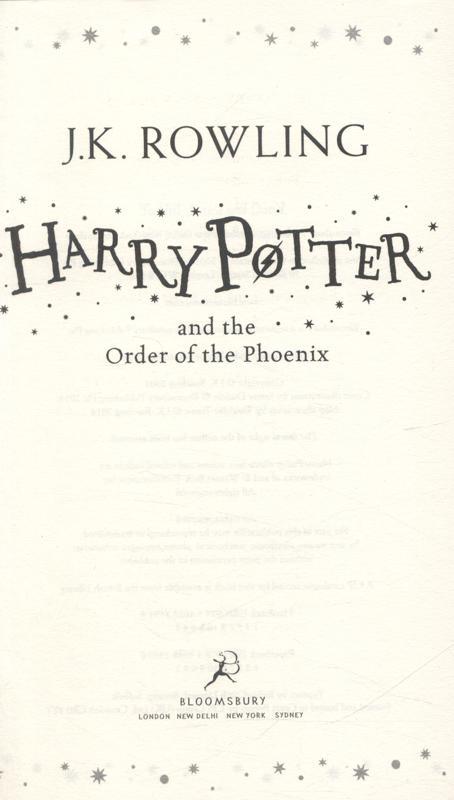 Harry Potter #5 and the Order of the Phoenix - Spectrawide Bookstore