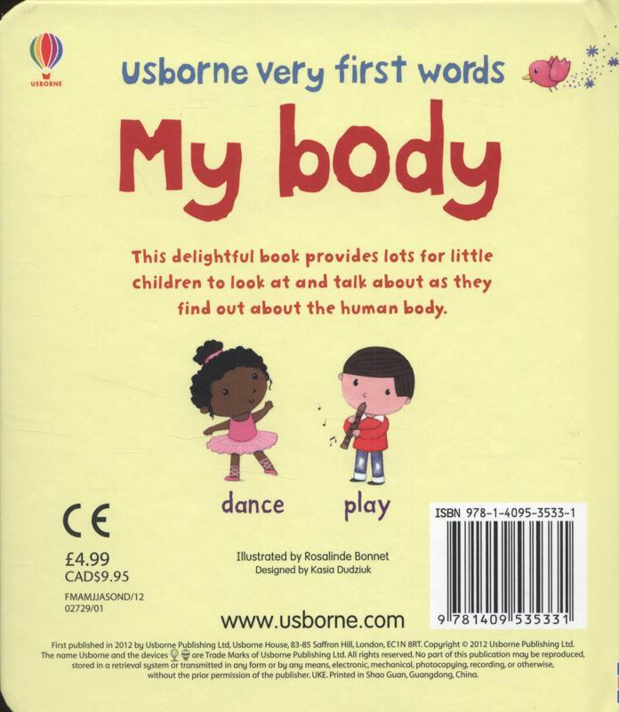 USBORNE - My Body - Very First Words - Spectrawide Bookstore