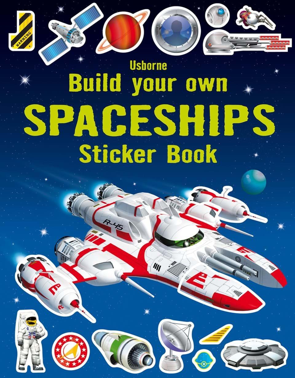 USBORNE - Build Your Own - Spaceships Sticker Book - Spectrawide Bookstore