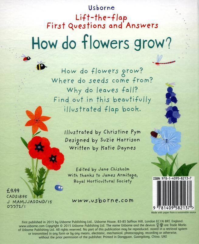 USBORNE - How do Flowers Grow? (Lift The Flap Questions and Answers) - Spectrawide Bookstore