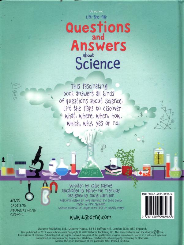 USBORNE - Lift-the-flap Questions and Answers About Science - Spectrawide Bookstore