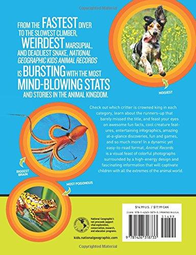 National Geographic Kids - Animal Records - The Biggest, Fastest, Grossest, Tiniest, Slowest and Smelliest Creatures on the Planet - Spectrawide Bookstore
