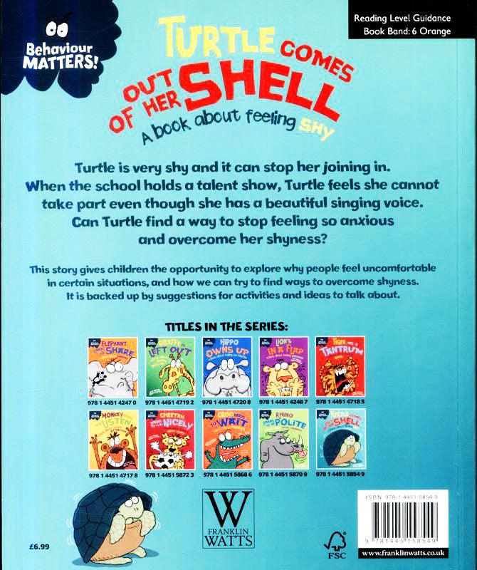 Behaviour Matters: Turtle Comes Out of Her Shell - A book about feeling Shy - Spectrawide Bookstore