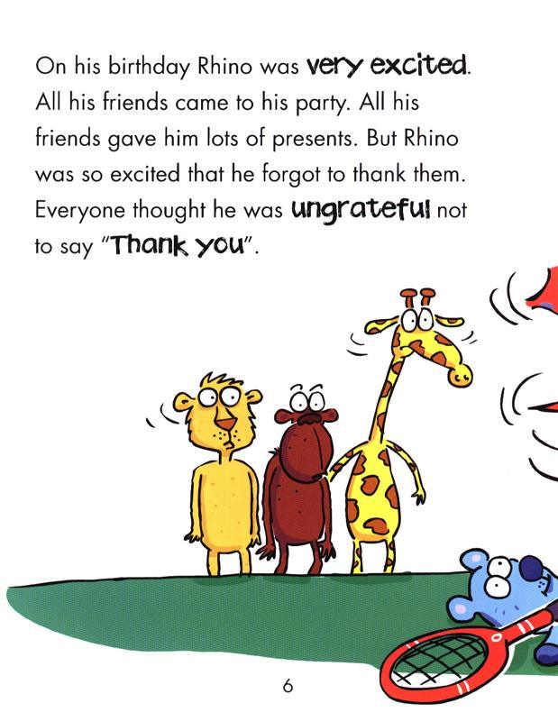 Behaviour Matters: Rhino Learns to be Polite - A book about good manners - Spectrawide Bookstore