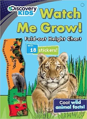 Discovery Kids-Watch Me Grow Fold-Cool Wild animals facts-Out Height Chart with 18 Stickers - Spectrawide Bookstore