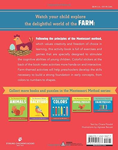 The Montessori Method - Farm A Preschool Activity Book - Spectrawide Bookstore