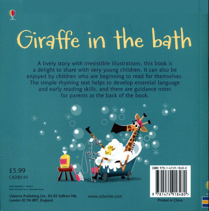 USBORNE - Girraffe in the Bath - Usborne Phonics Readers - Spectrawide Bookstore