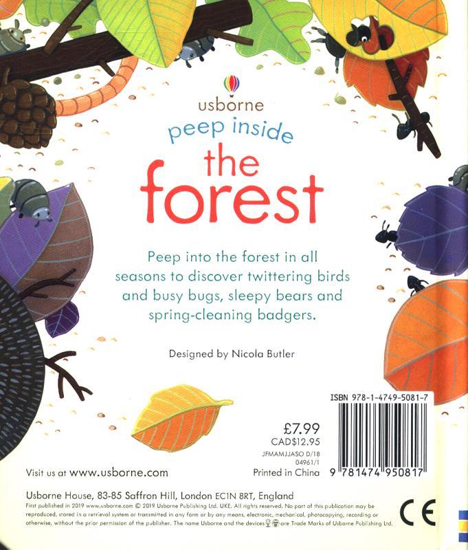 USBORNE - Peep Inside - Forest - Spectrawide Bookstore