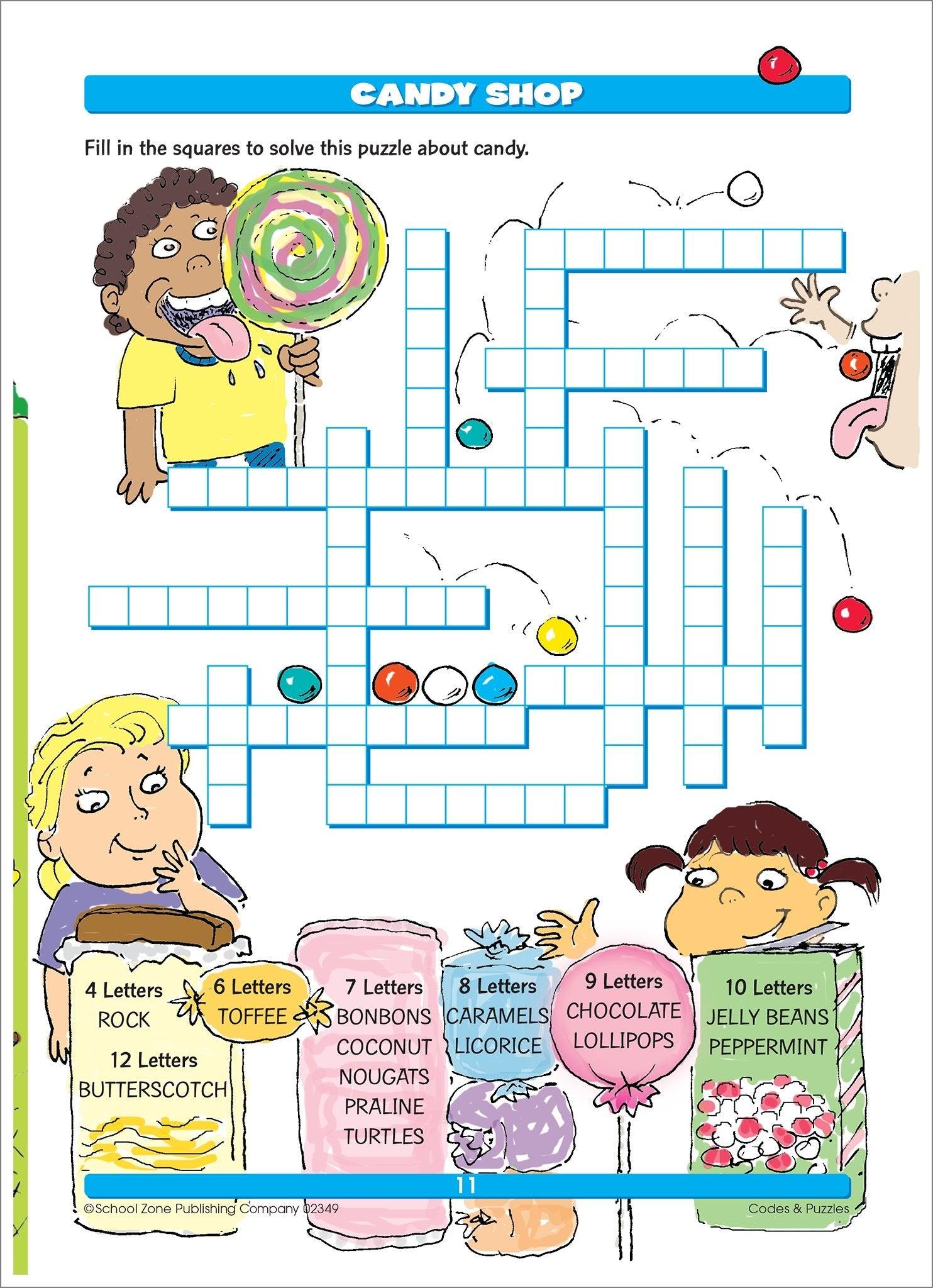 School Zone An Activity Zone Codes & Puzzles Ages 7-Up - Spectrawide Bookstore