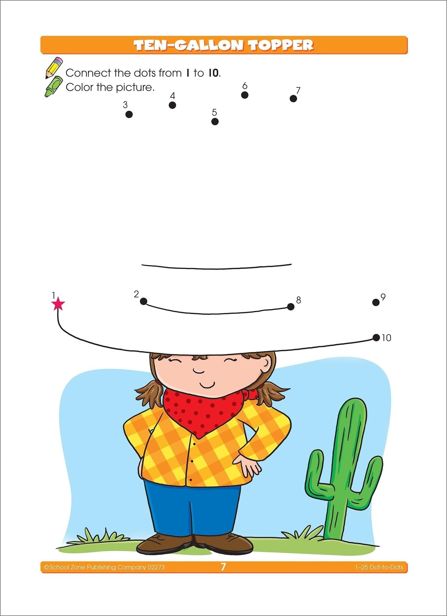 School Zone A Get Ready! Book 1-25 DOT-to-DOTS Ages 3-5 - Spectrawide Bookstore