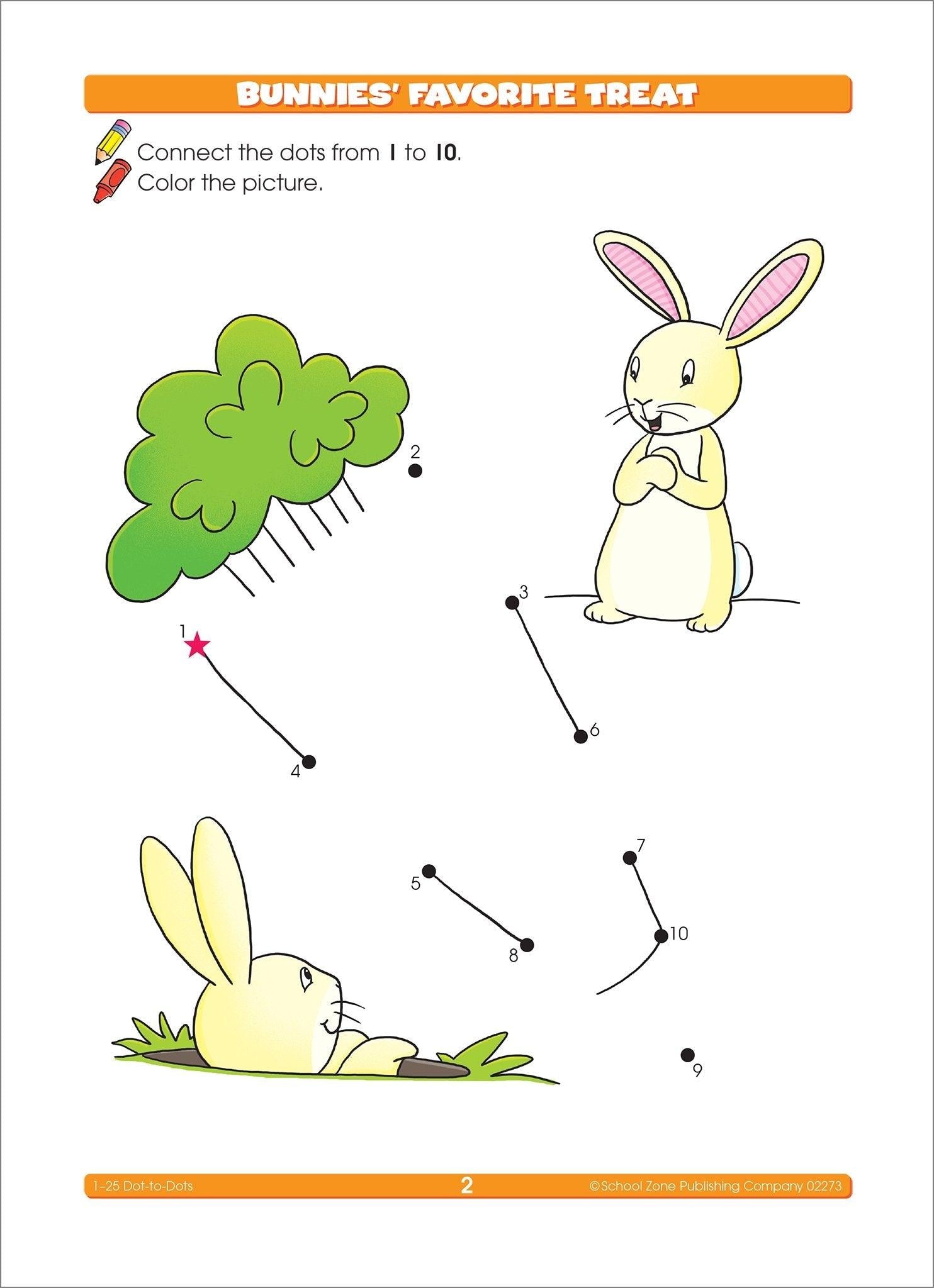 School Zone A Get Ready! Book 1-25 DOT-to-DOTS Ages 3-5 - Spectrawide Bookstore