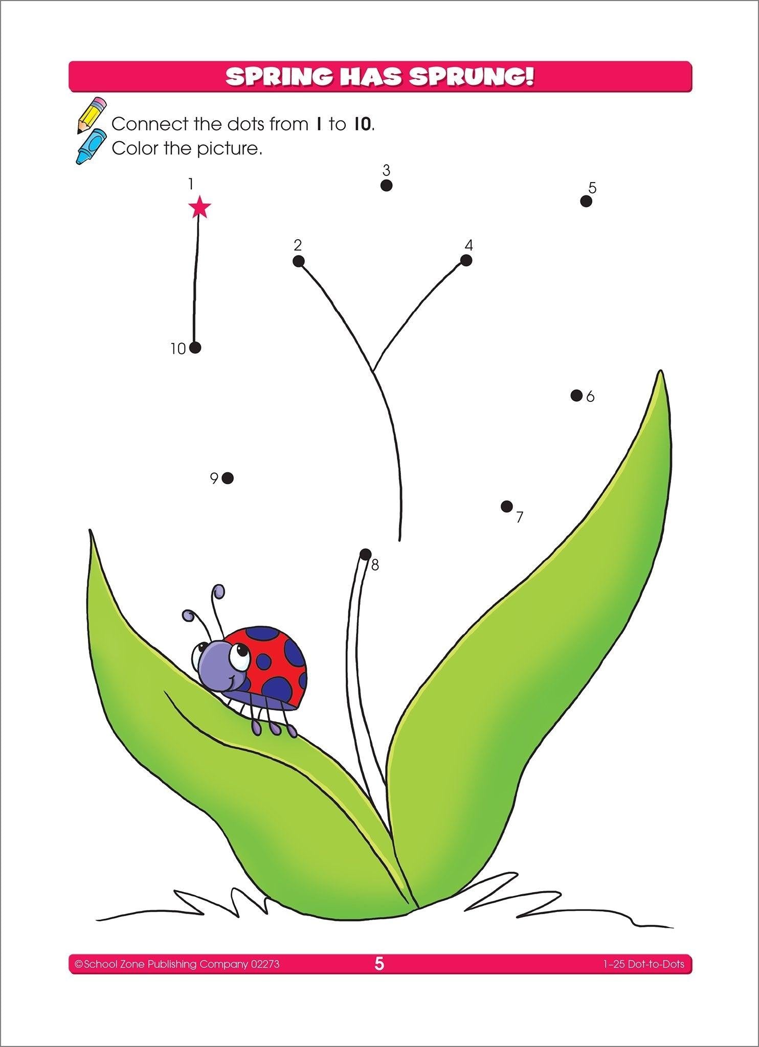 School Zone A Get Ready! Book 1-25 DOT-to-DOTS Ages 3-5 - Spectrawide Bookstore