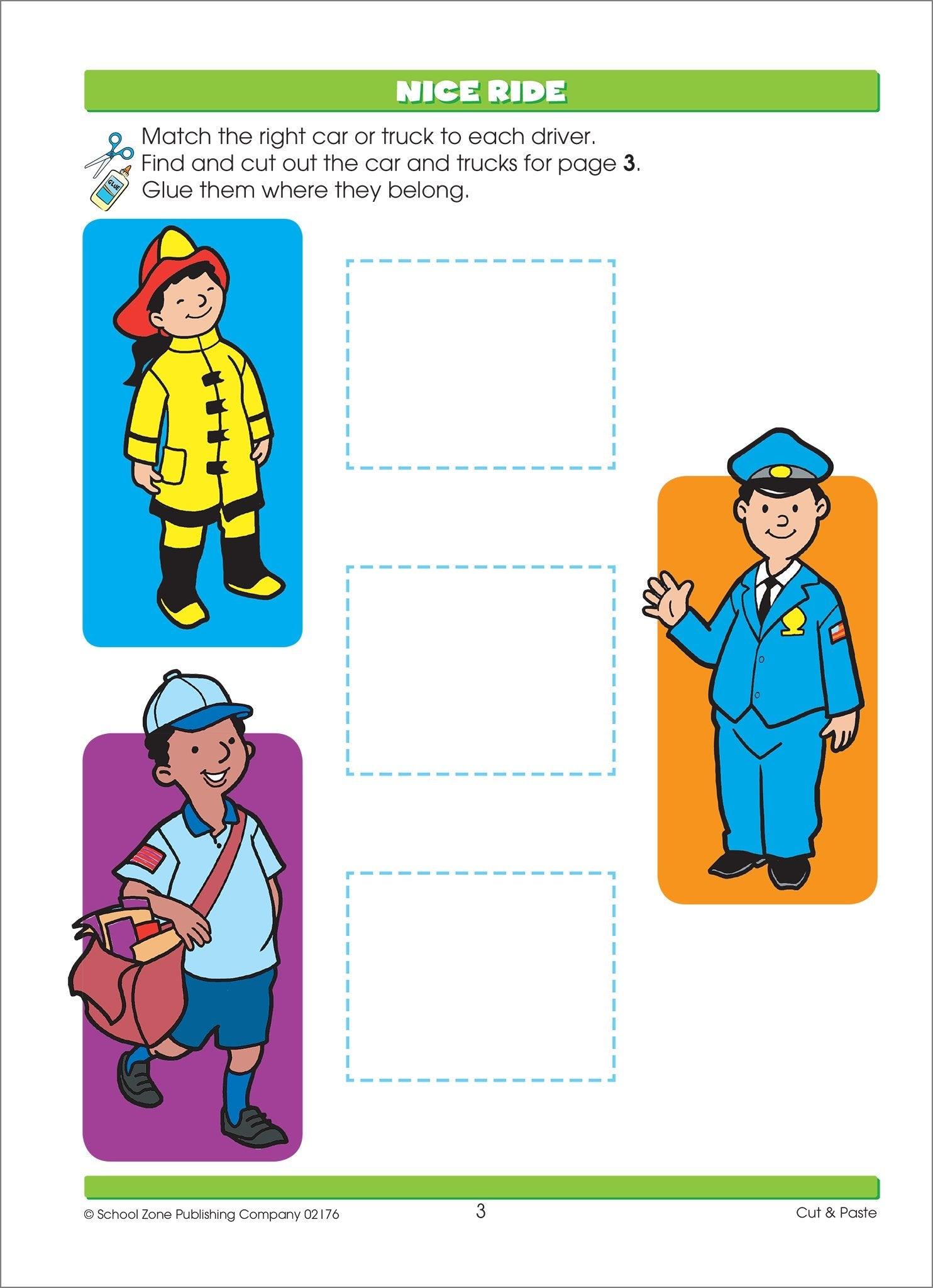 School Zone Little Hand Helper Cut & Paste Ages 3-5 - Spectrawide Bookstore