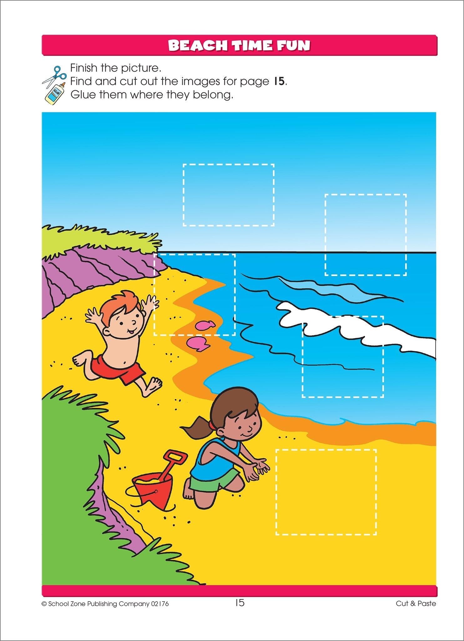 School Zone Little Hand Helper Cut & Paste Ages 3-5 - Spectrawide Bookstore