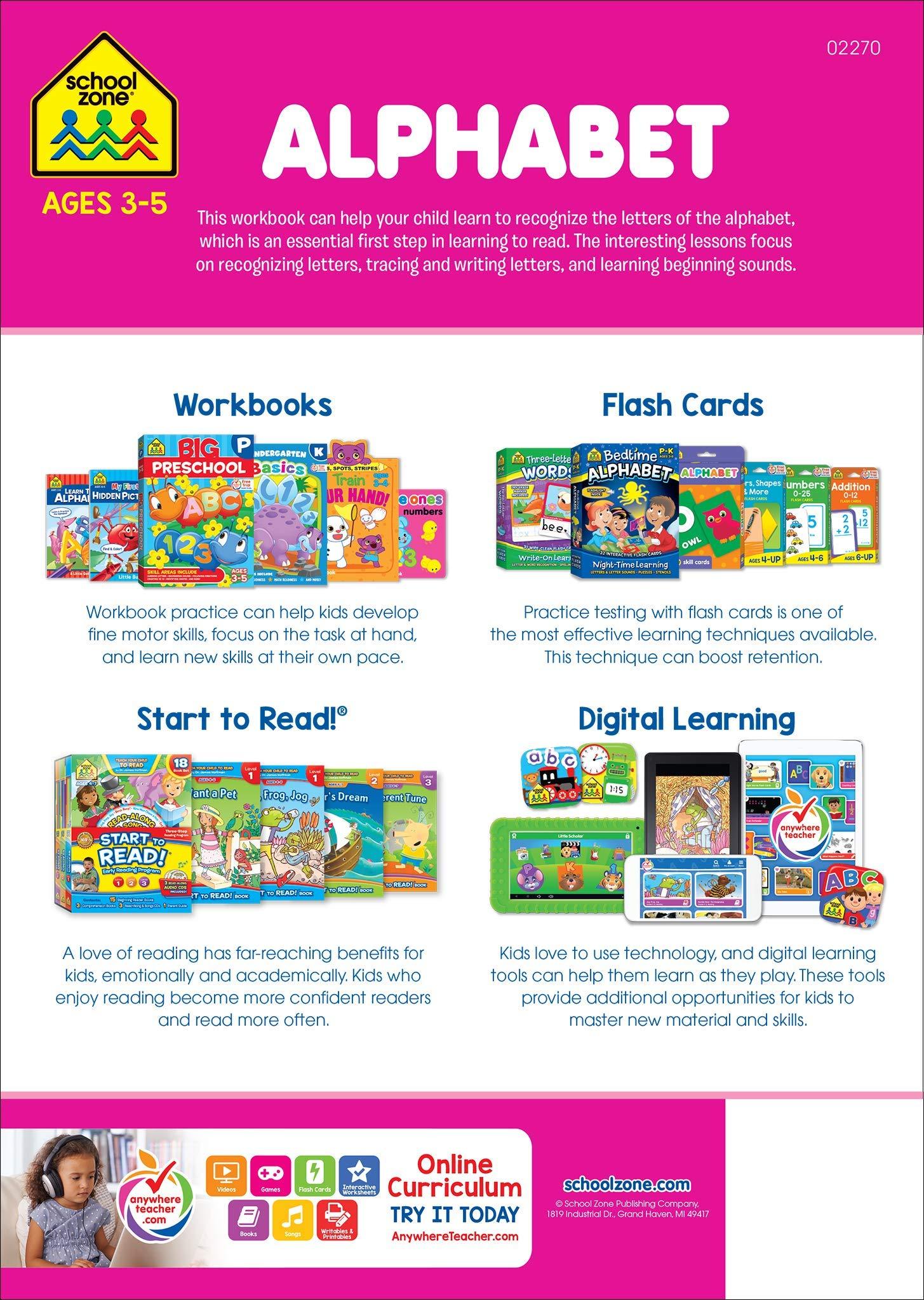 School Zone A Get Ready! Book Alphabet Ages 3-5 - Spectrawide Bookstore