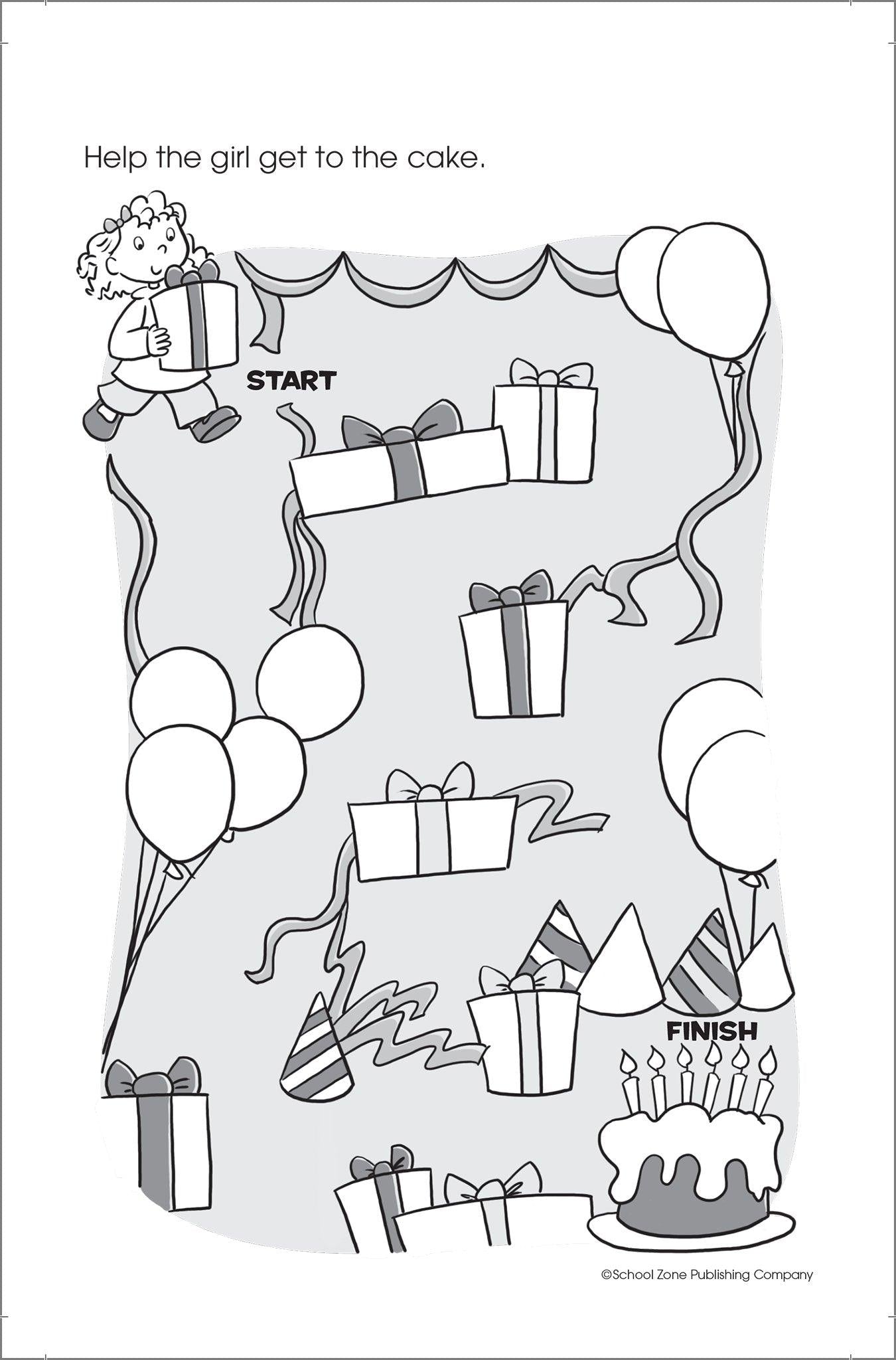 School Zone My First Mazes Solve & Color Little Busy Book Ages 3-6 - Spectrawide Bookstore