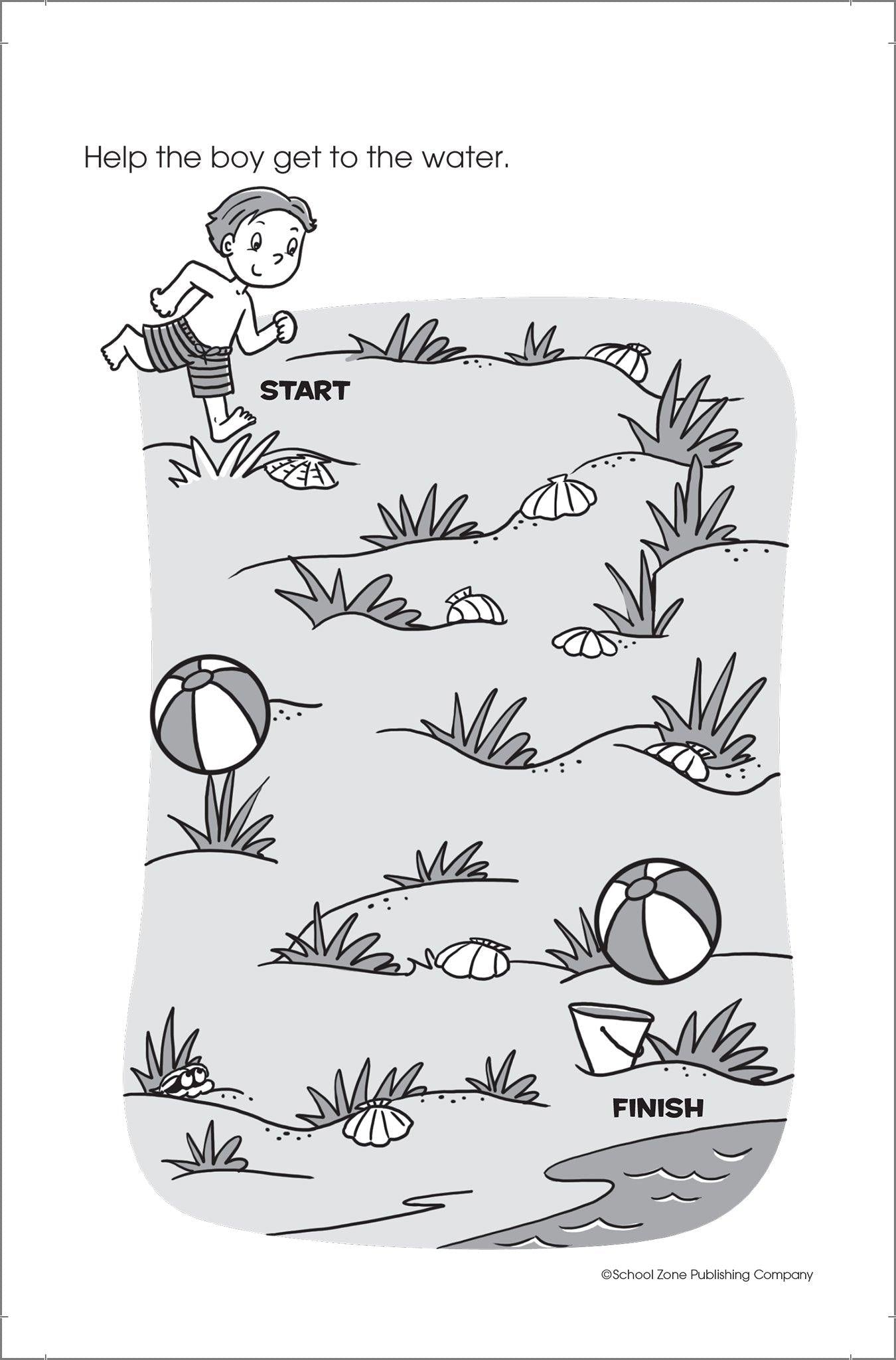 School Zone My First Mazes Solve & Color Little Busy Book Ages 3-6 - Spectrawide Bookstore