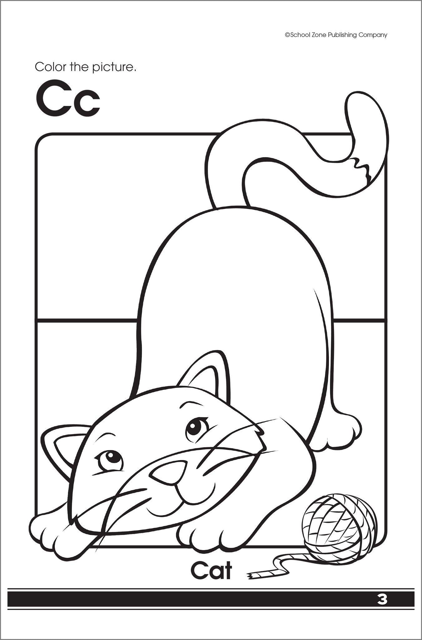 School Zone My First ABC Animals Learn the Alphabet & Color little Busy Book Ages 3-6 - Spectrawide Bookstore