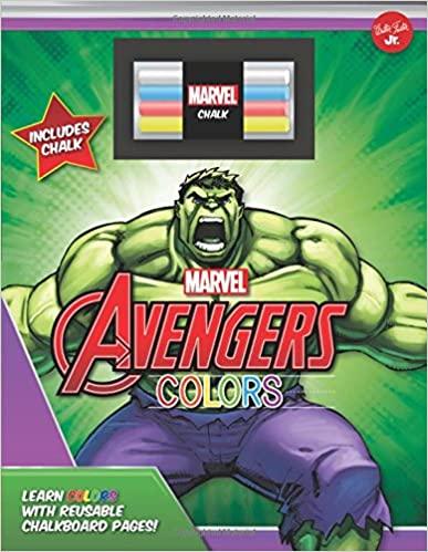 Marvel's Avengers Chalkboard Colors - Learn colors With Reusable Chalkboard Pages! - Spectrawide Bookstore