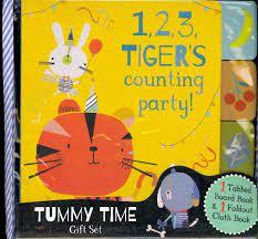 Tummy Time Gift Set - 1 Tabbed Board Book & 1 Foldout Cloth Book - Spectrawide Bookstore