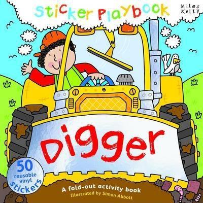 Sticker Playbook - Digger A Fold Out Activity Book - Spectrawide Bookstore