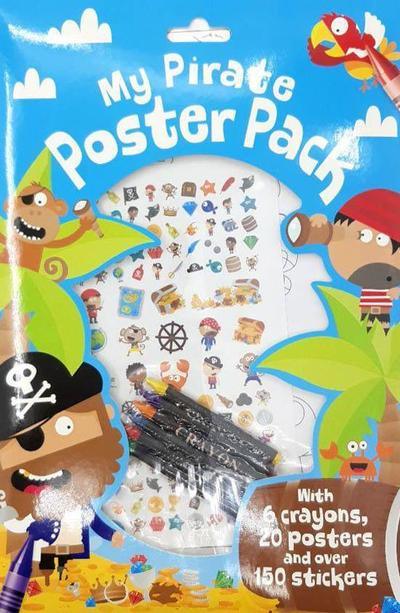 My Pirate Poster Pack - With 6 Crayons, 20 Posters and Over 150 Stickers - Spectrawide Bookstore