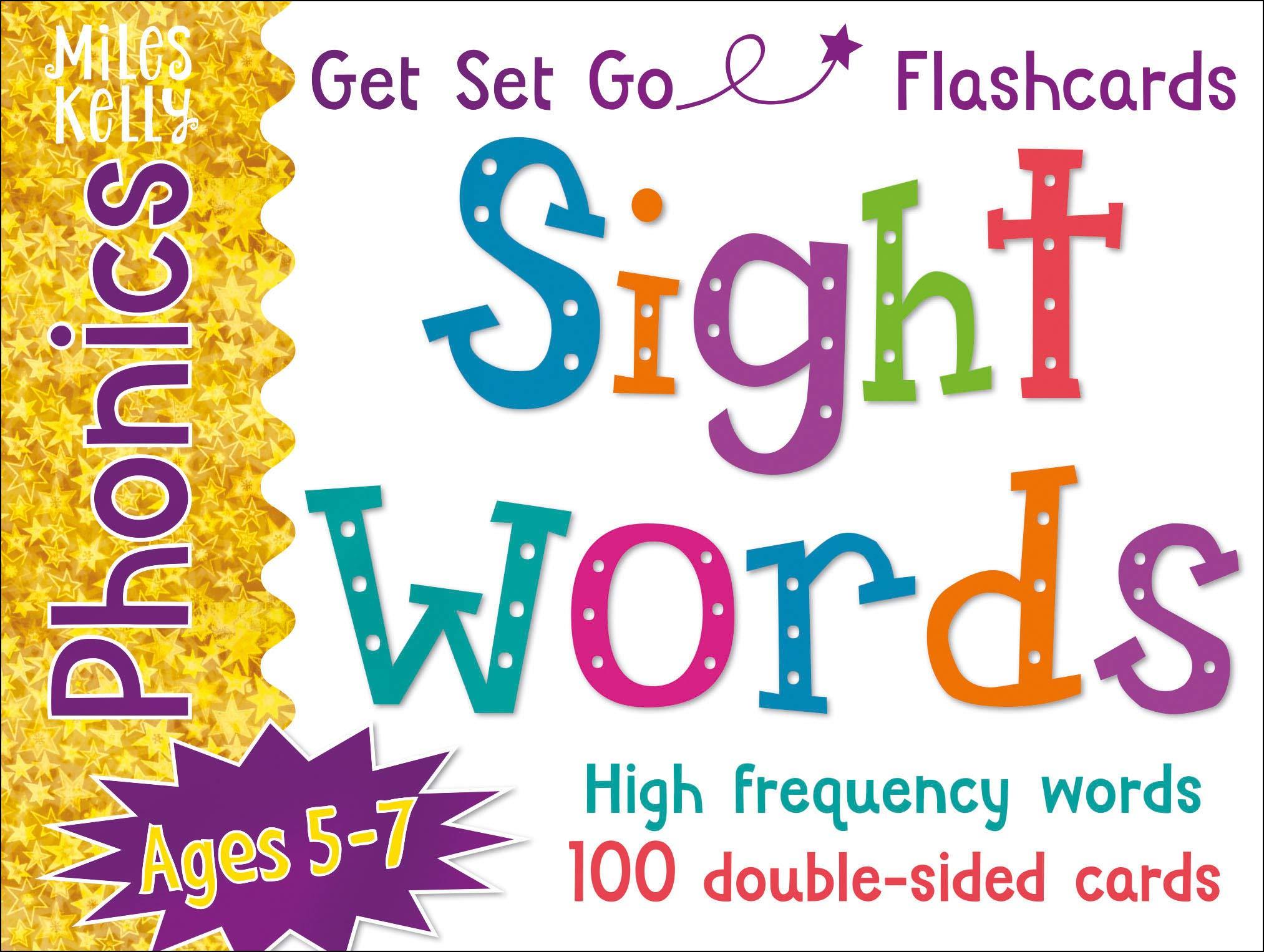 Miles Kelly - Get Set Go Flashcards Phonics Sight Words - High Frequency Words 100 Double-Sided Cards Ages 5-7 - Spectrawide Bookstore