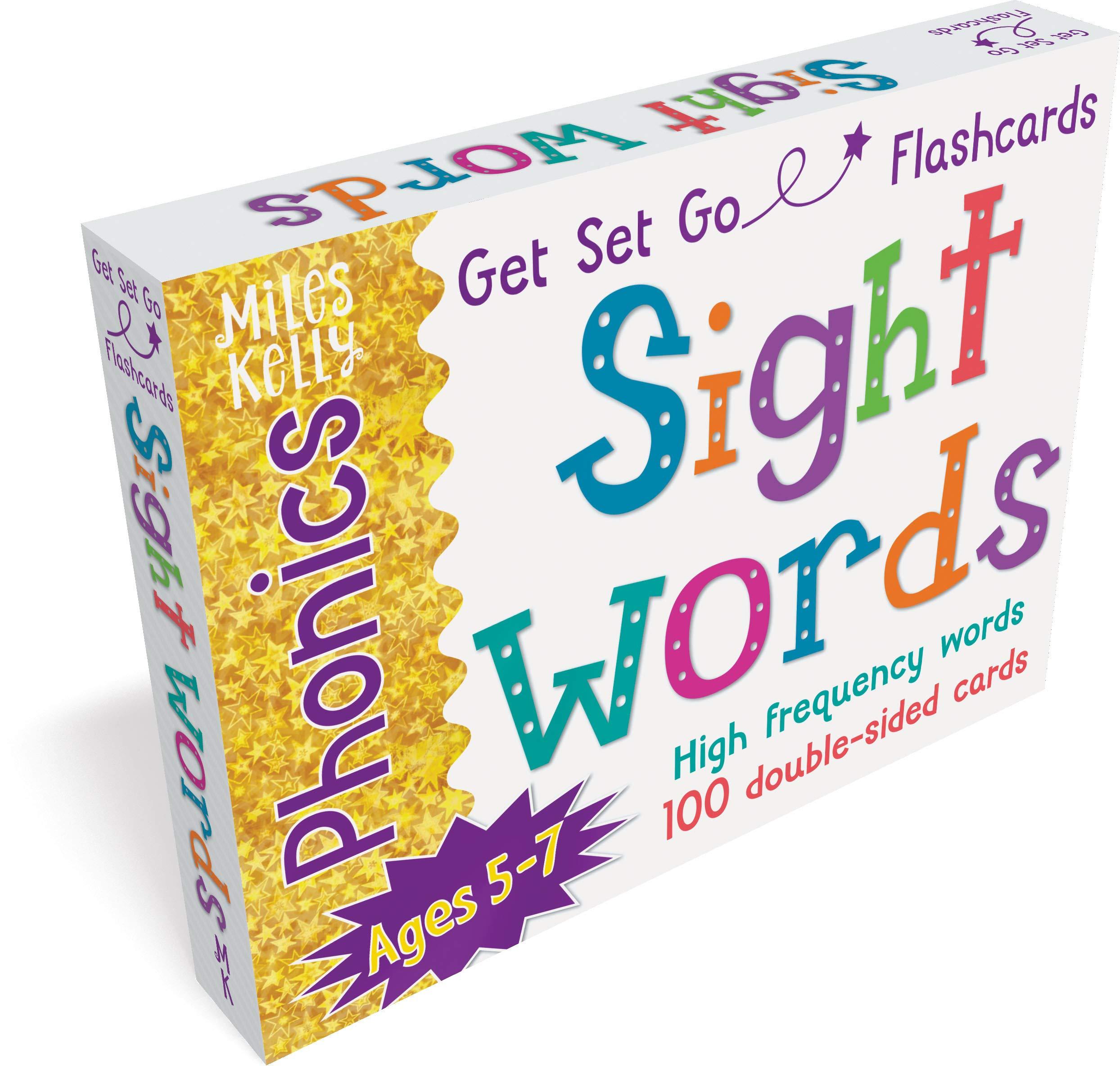 Miles Kelly - Get Set Go Flashcards Phonics Sight Words - High Frequency Words 100 Double-Sided Cards Ages 5-7 - Spectrawide Bookstore