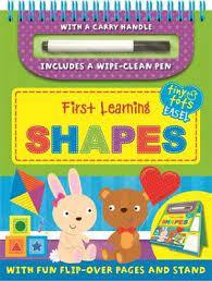 Tiny Tots Easel - First Learning Shapes - With Fun Flip-Over Pages and Stand - With a Carry Handle Includes a Wipe-Clean Pen - Spectrawide Bookstore
