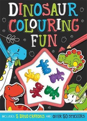 Dinosaur Colouring Fun - Includes 5 Dino Crayons and over 50 Stickers - Spectrawide Bookstore