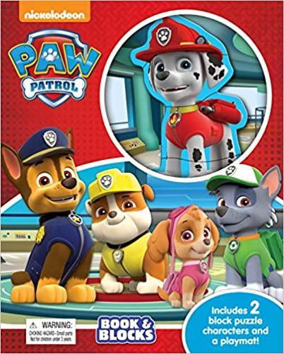 Paw Patrol - Book & Blocks - Includes 2 block Puzzle Characters and a Playmat - Spectrawide Bookstore