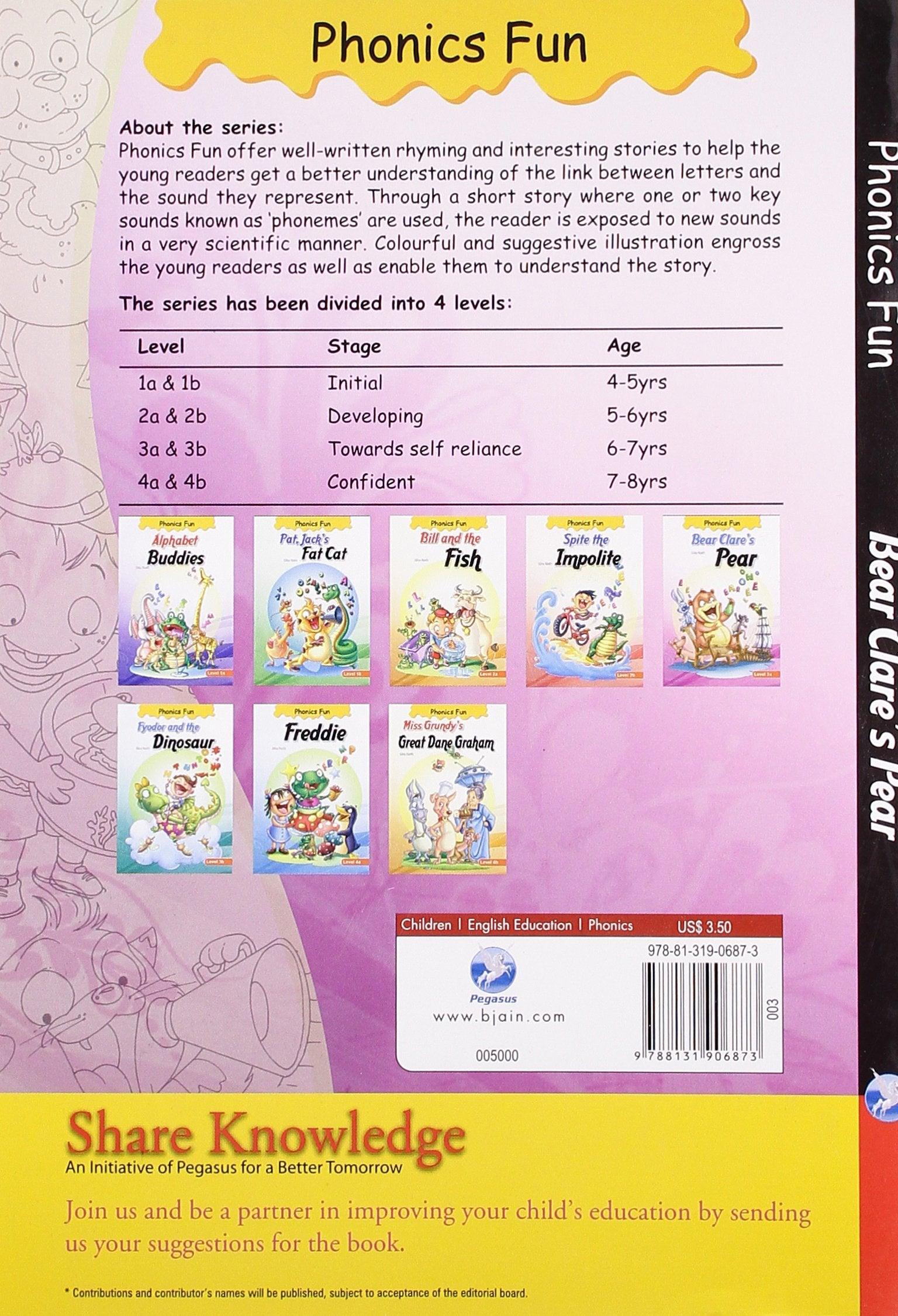 Phonics Fun - Bear Clare's Pear - Spectrawide Bookstore