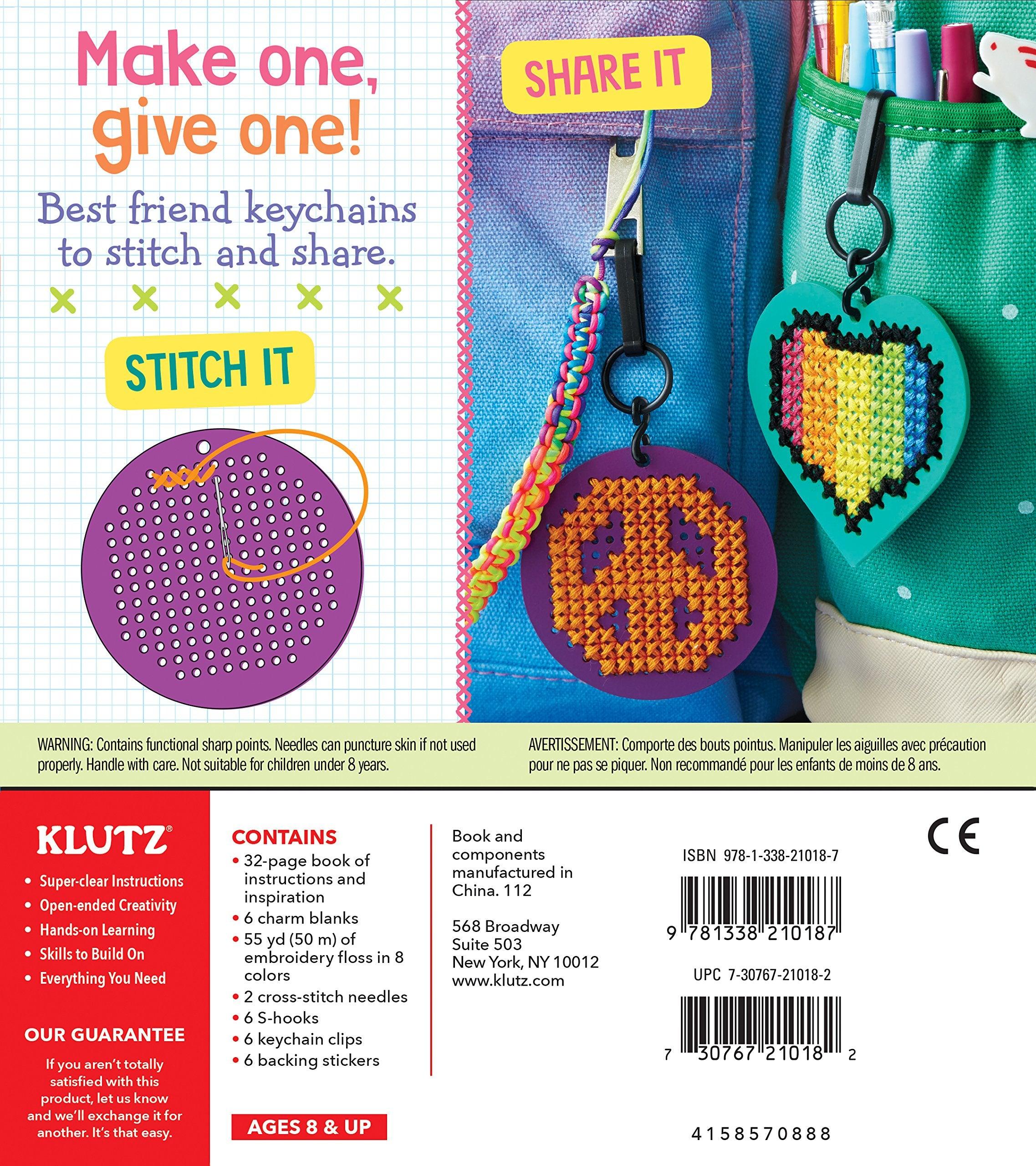 KLUTZ - BFF BACKPACK CHARMS - STITCH 6 KEYCHAINS! (Book and Craft Kit) - Spectrawide Bookstore