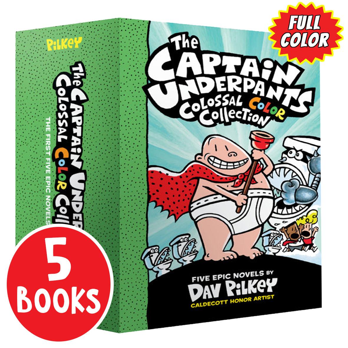 Captain Underpants Colossal COLOR Collection #1-5 (5 Hardback Books Box set) - Spectrawide Bookstore