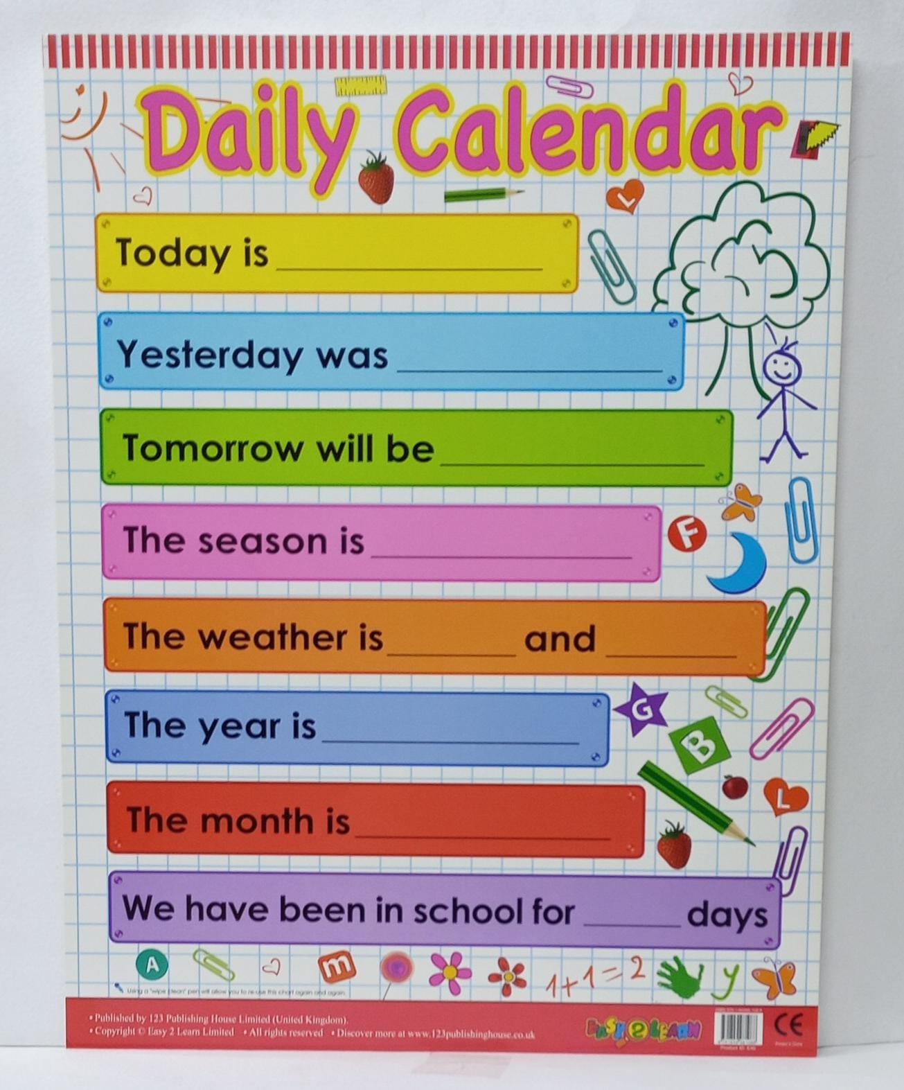 Callendar Chart Charts - Daily Calendar Chart