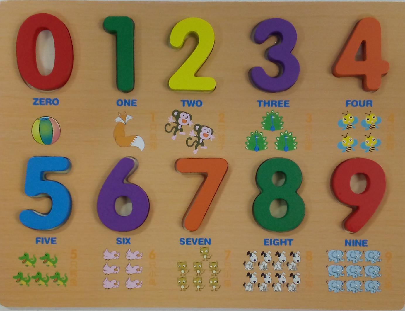 Wooden Numbers Puzzle Board - Spectrawide Bookstore