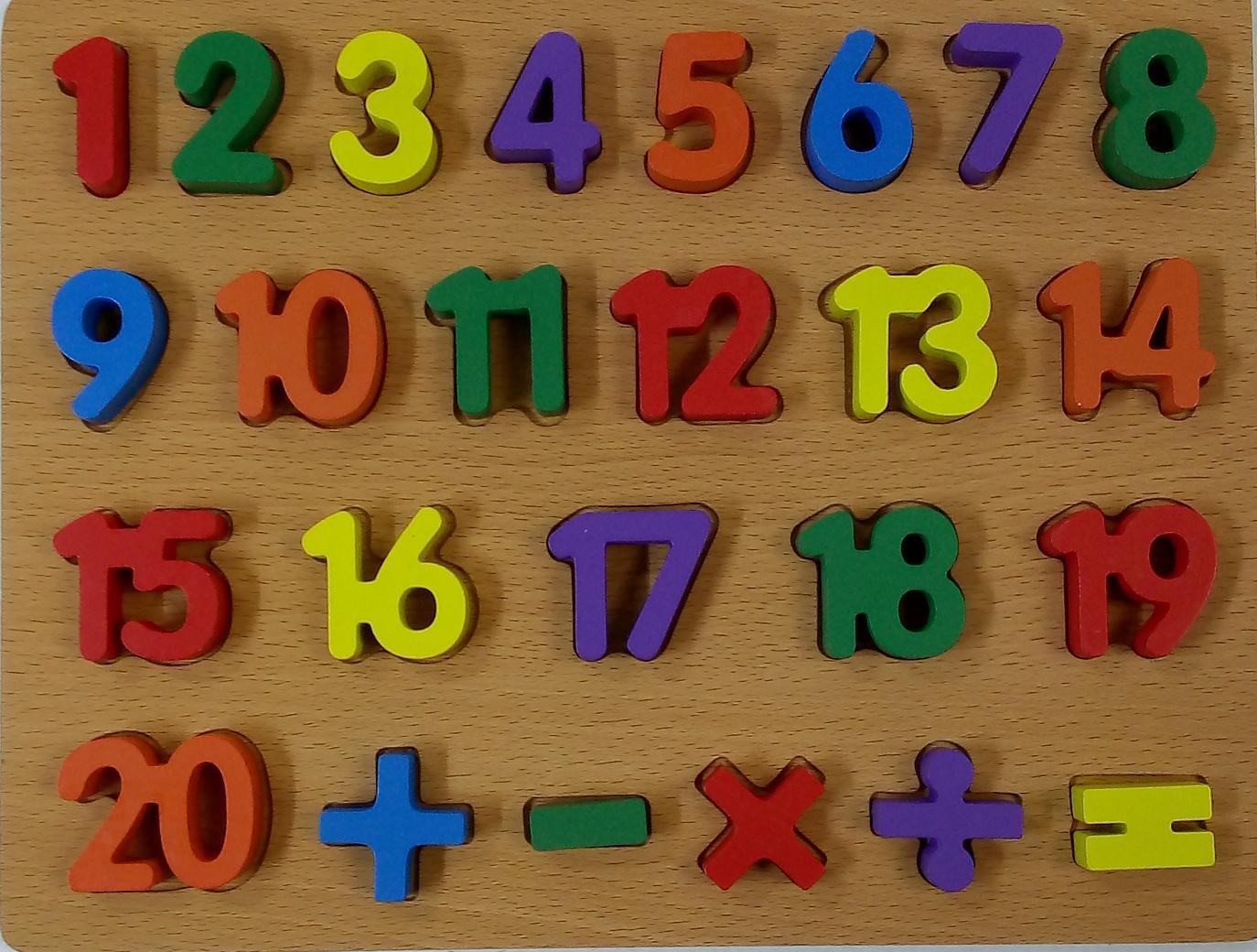 Wooden Numbers Puzzle Board - Spectrawide Bookstore