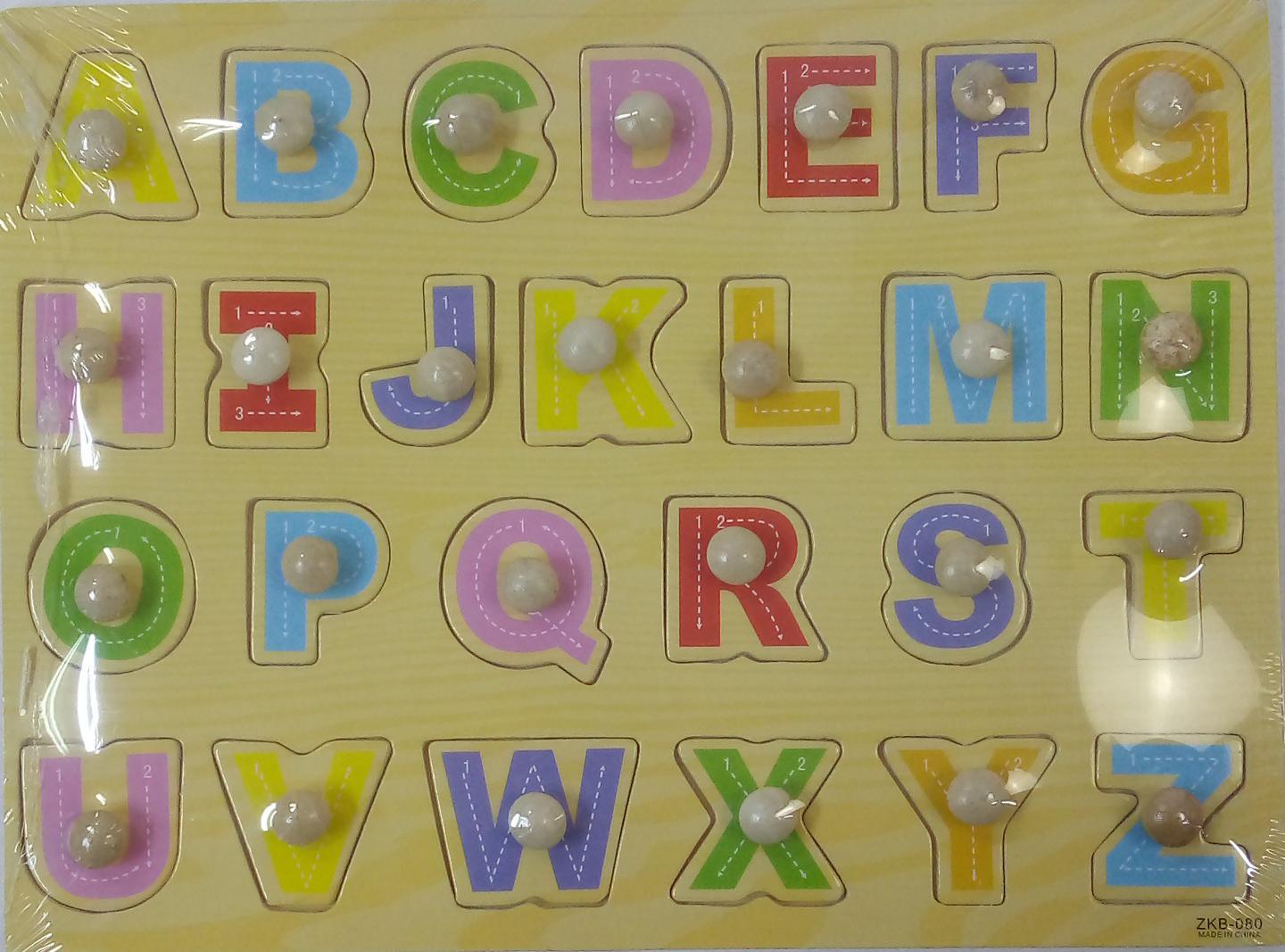 Alphabet ABC Capital Letters Educational Learning Wooden Board - Spectrawide Bookstore