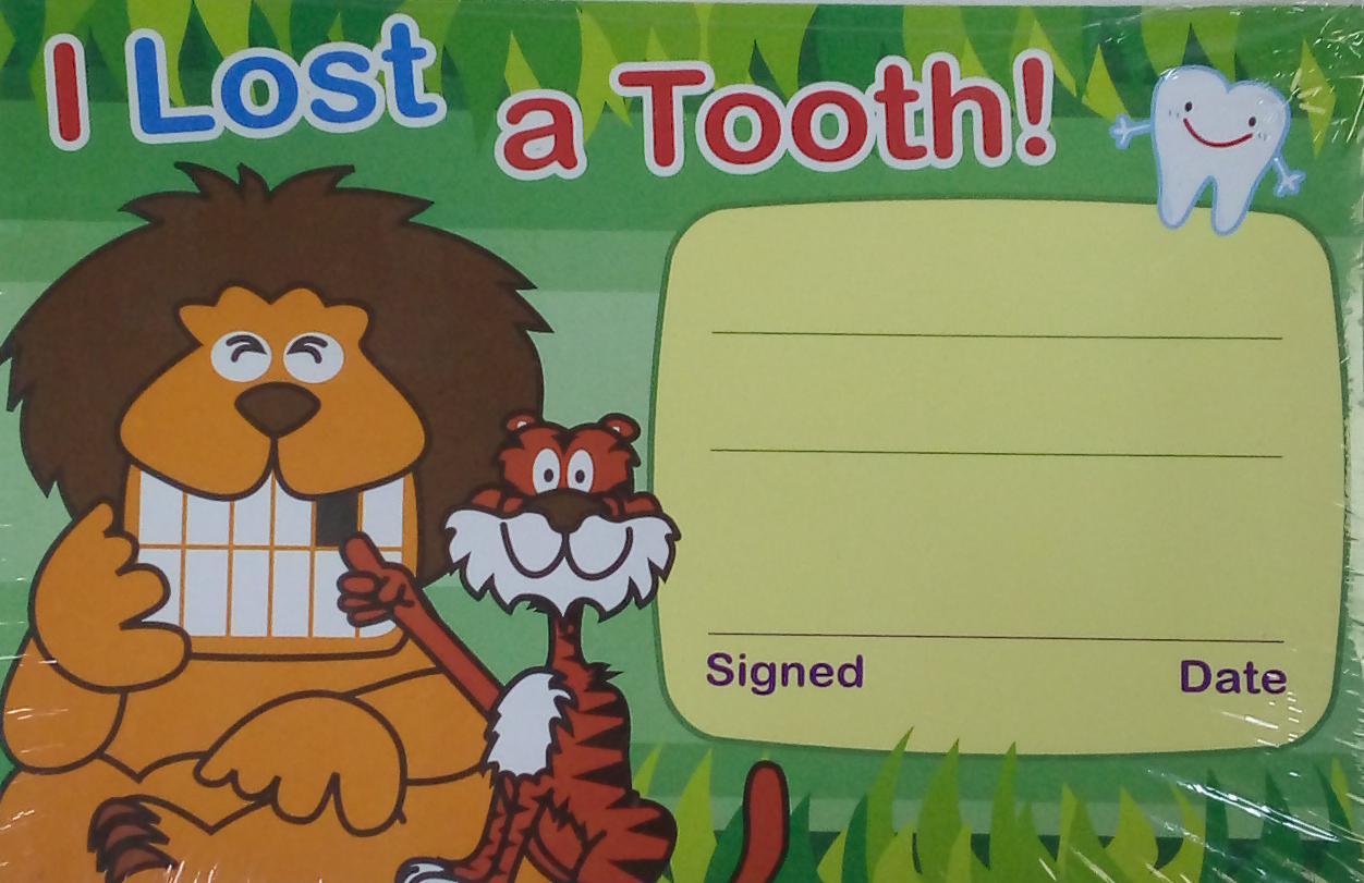 I Lost A Tooth! Certificate Pad - Spectrawide Bookstore