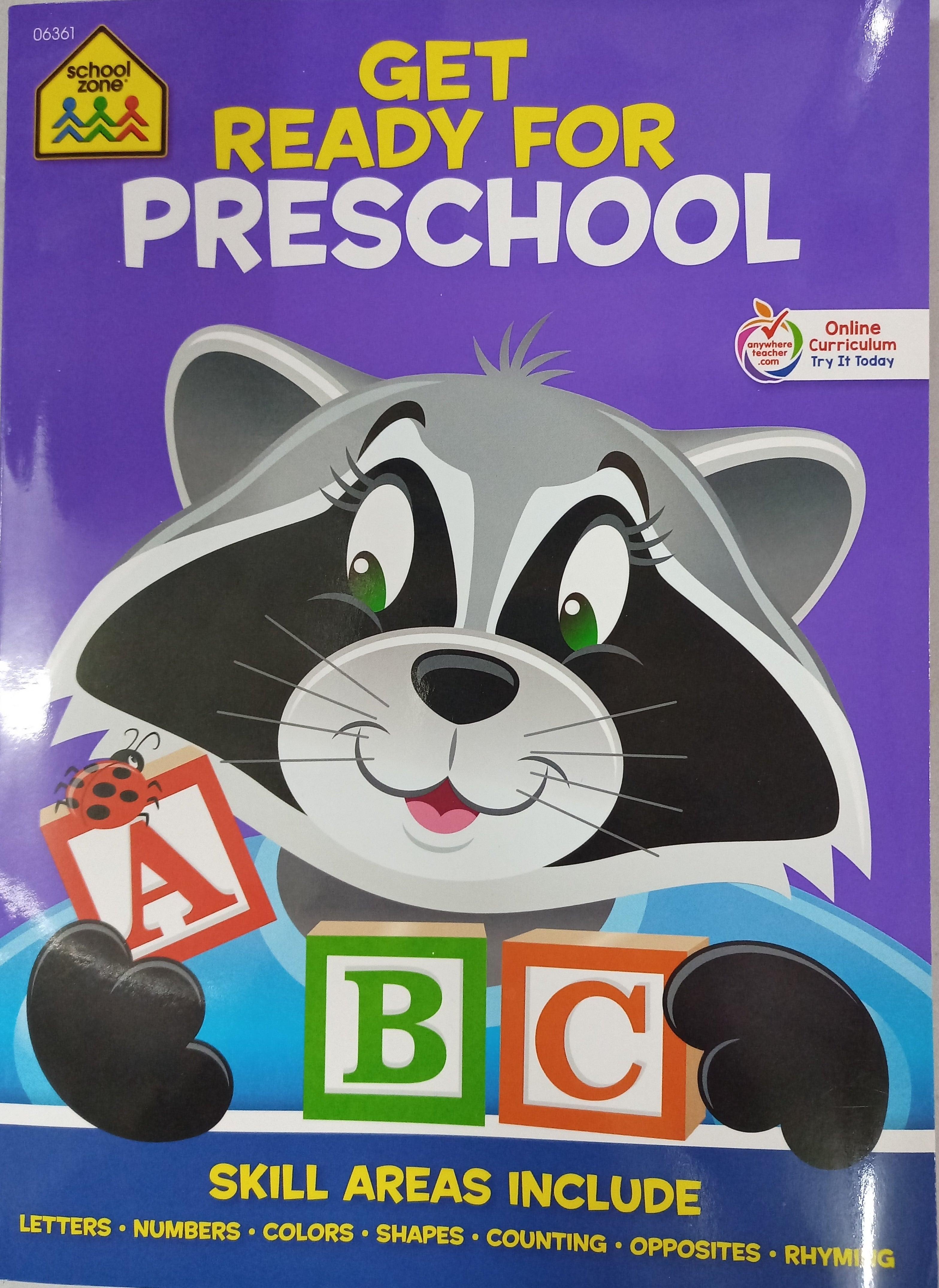 School Zone Get Ready For Preschool Workbook - Spectrawide Bookstore