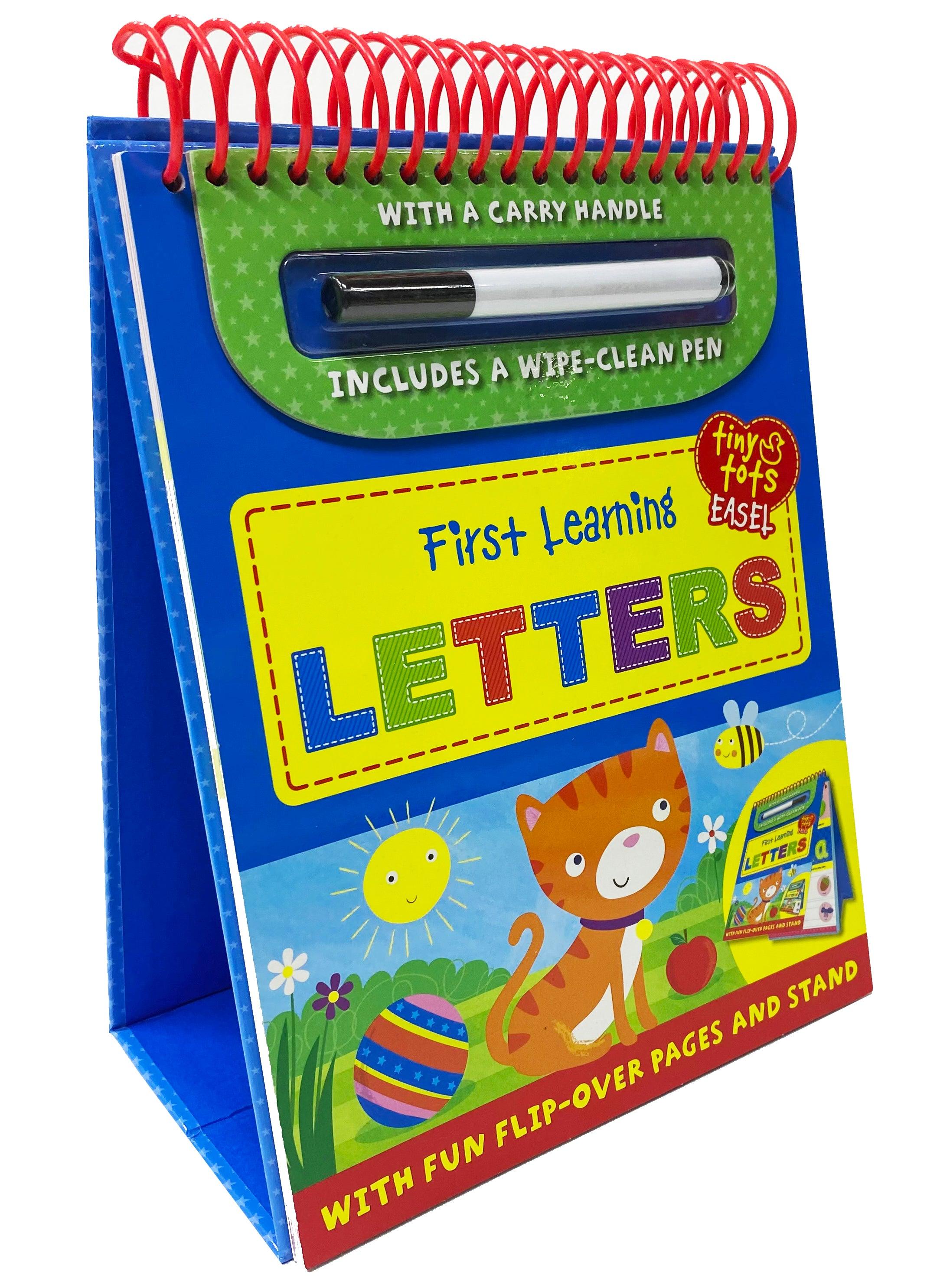 Tiny Tots Easel - First Learning - LETTERS wipe & clean - includes a wipe & clean pen - Spectrawide Bookstore