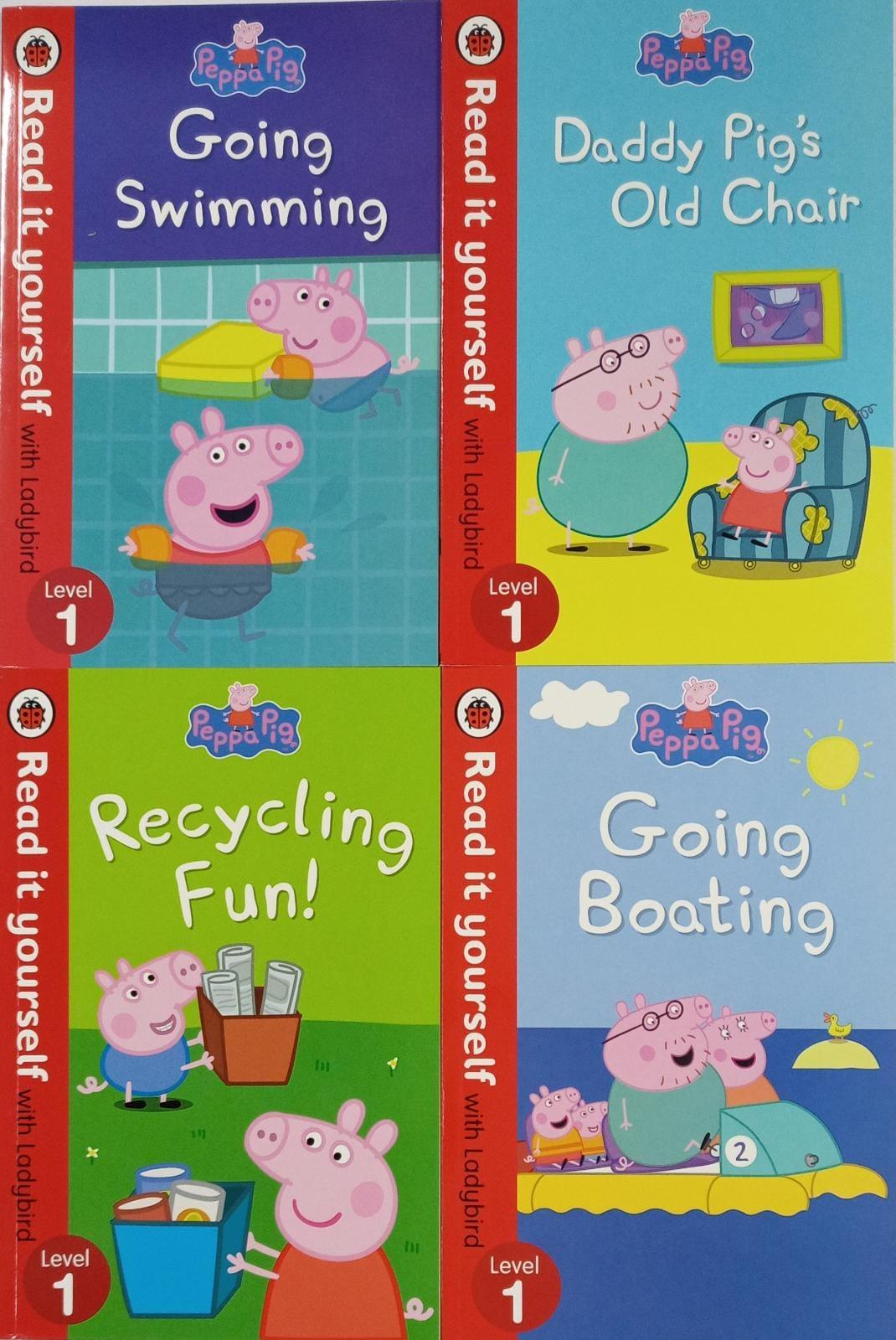 PEPPA PIG - Tote Bag with 8 Peppa Pig Readers (4 books each of level 1 & 2) - Spectrawide Bookstore