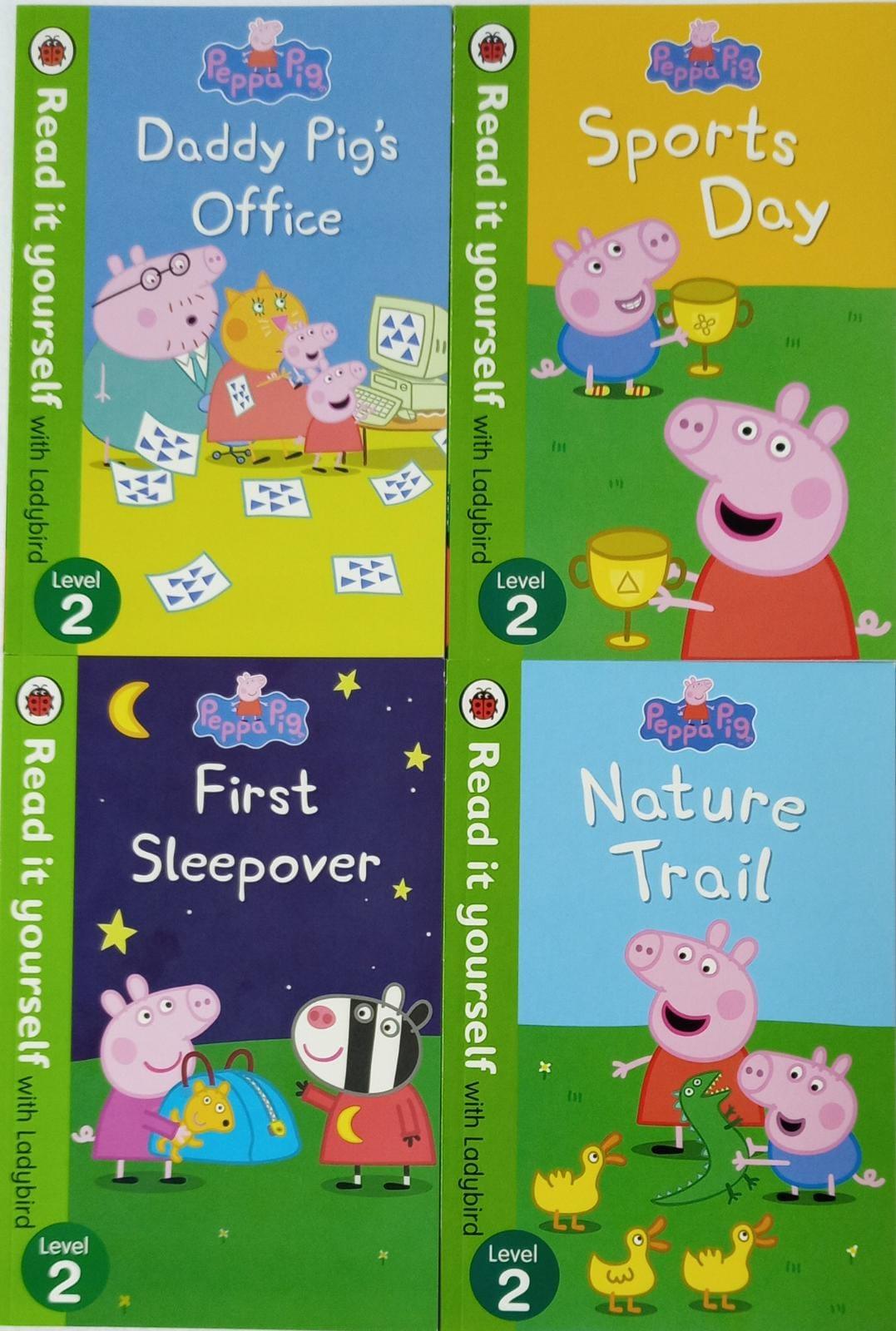 PEPPA PIG - Tote Bag with 8 Peppa Pig Readers (4 books each of level 1 & 2) - Spectrawide Bookstore